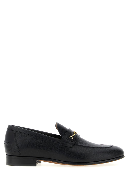 Loafer Slip-On Shoes by Valentino Garavani for men in goatskin leather black & signature features an ergonomic silhouette, perfectly showcasing V Logo Men's Goatskin Leather Loafer Slip-On Shoes with its distinct and elegant .