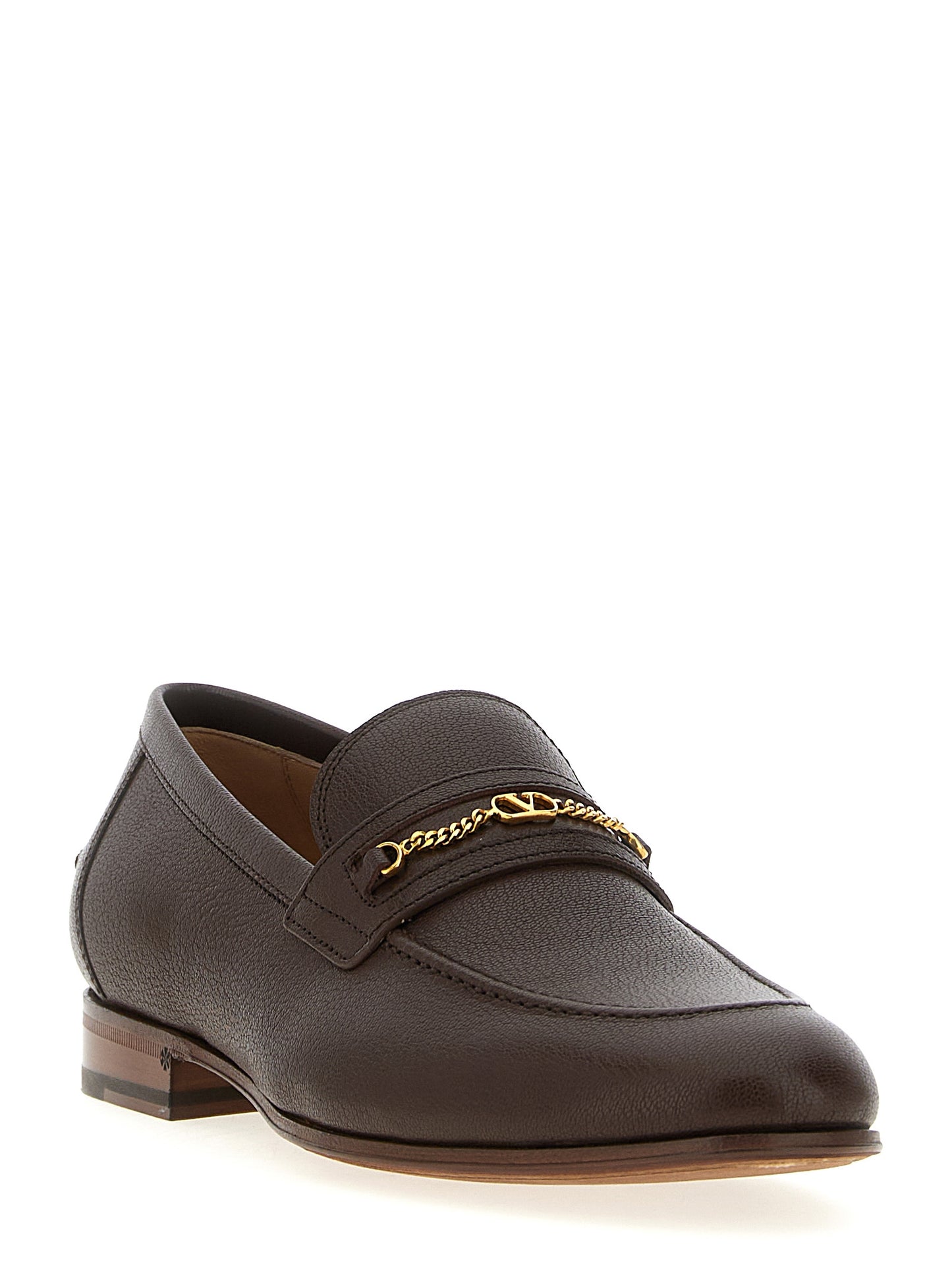 Loafer Slip-On Shoes by Valentino Garavani for men in goatskin leather brown & signature showcases a timeless silhouette from the V Logo Men's Goatskin Leather Loafer Slip-On Shoes collection, featuring a timeless and for a timeless finish.