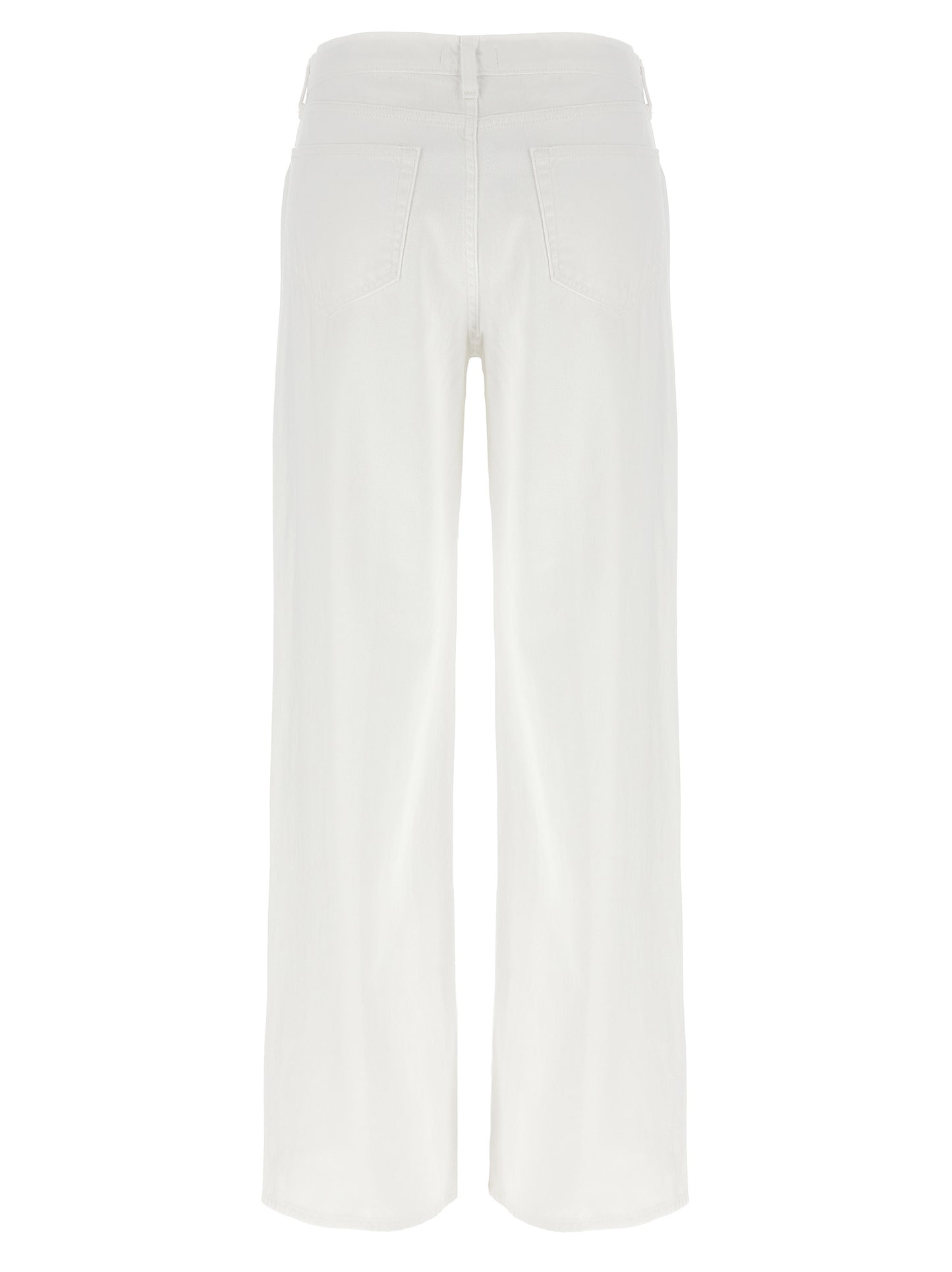 Jeans by L'Agence for women in denim cotton white features an sartorial wide and long with a high rise cut for a sartorial finish.