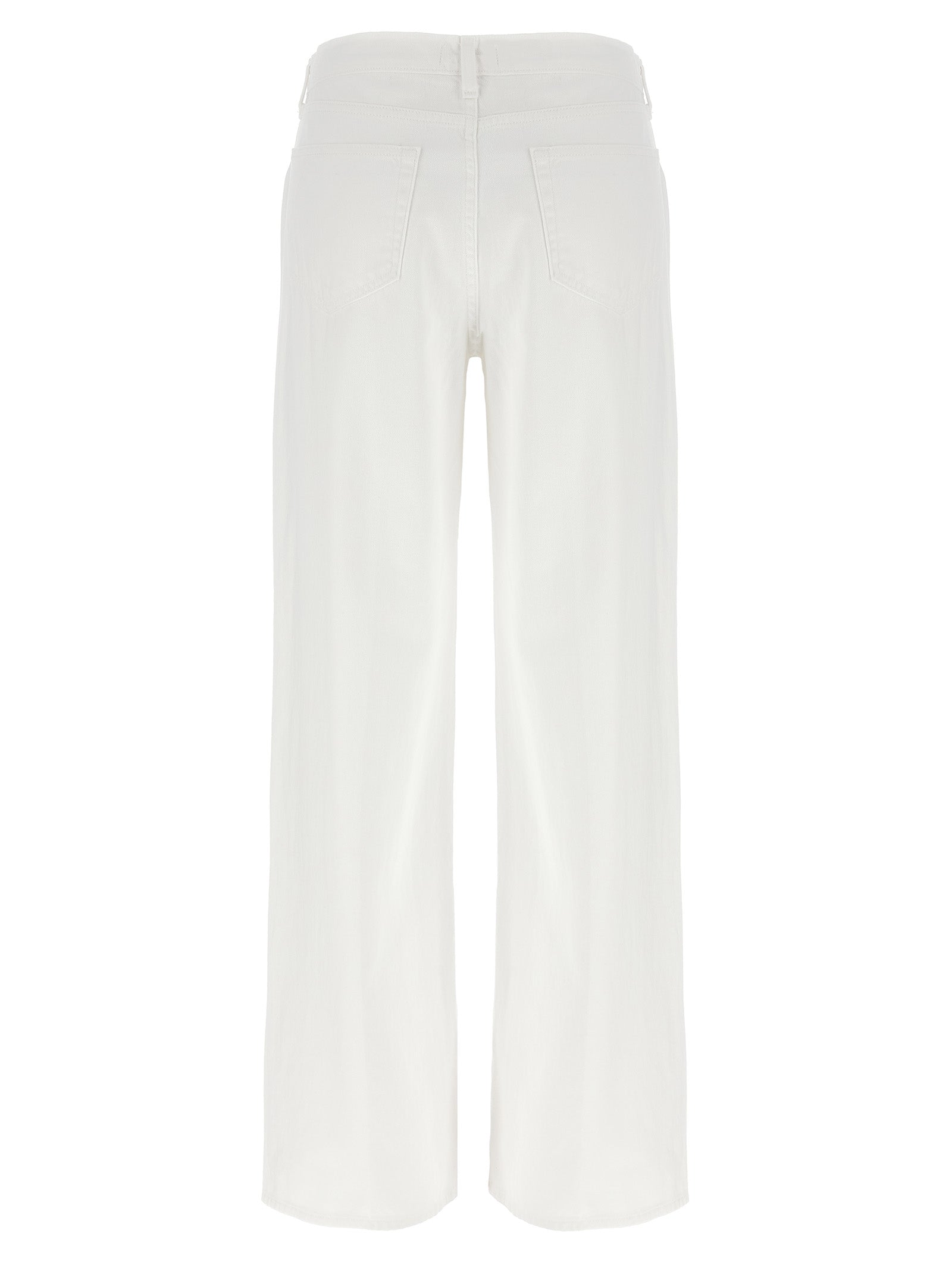 Jeans by L'Agence for women in denim cotton white features an sartorial wide and long with a high rise cut for a sartorial finish.