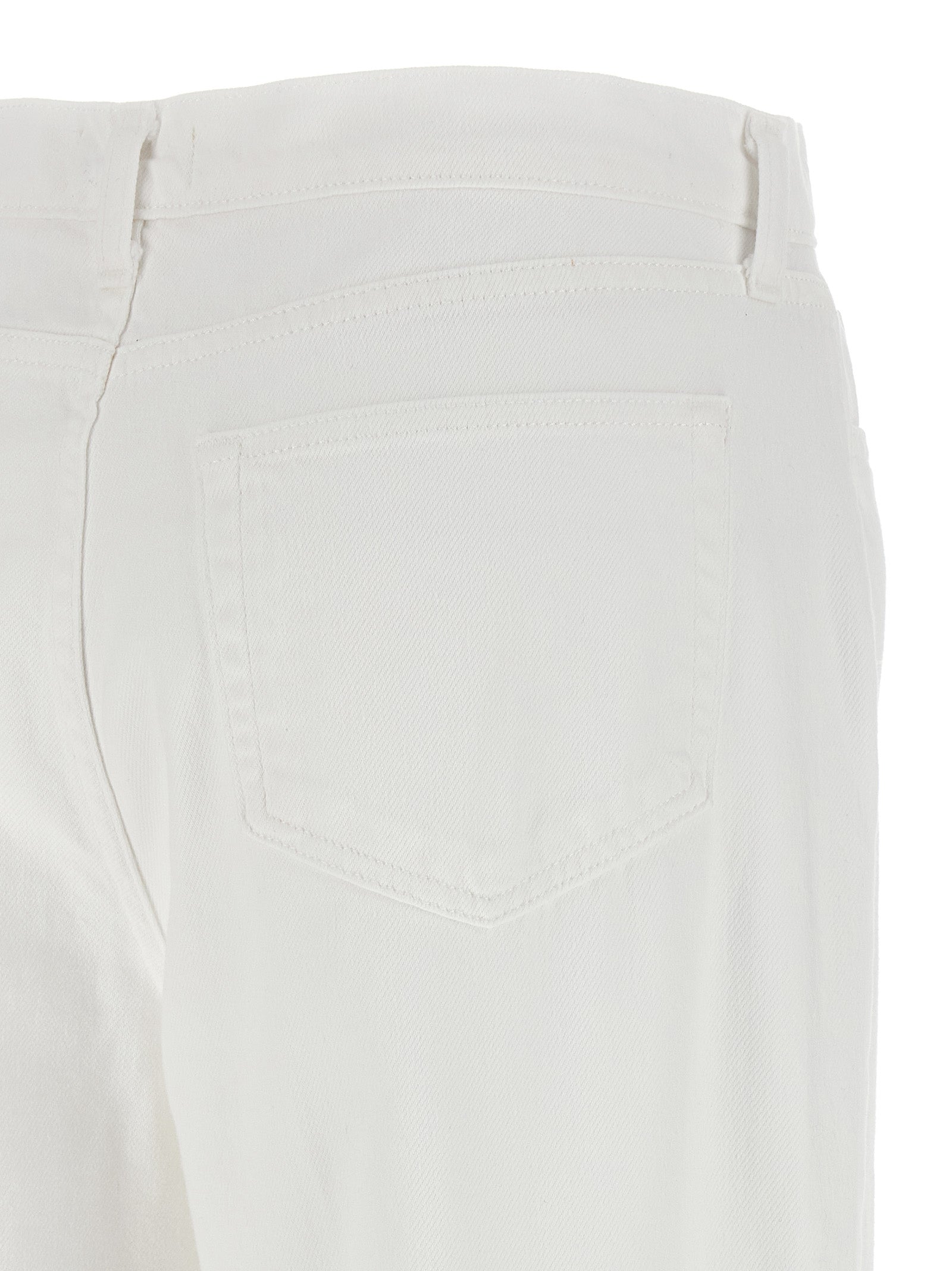 Jeans by L'Agence for women in denim cotton white features a refined silhouette with a refined wide, defined by a high rise and a refined long for a refined finish.
