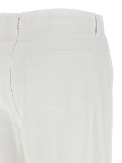 Jeans by L'Agence for women in denim cotton white features a refined silhouette with a refined wide, defined by a high rise and a refined long for a refined finish.