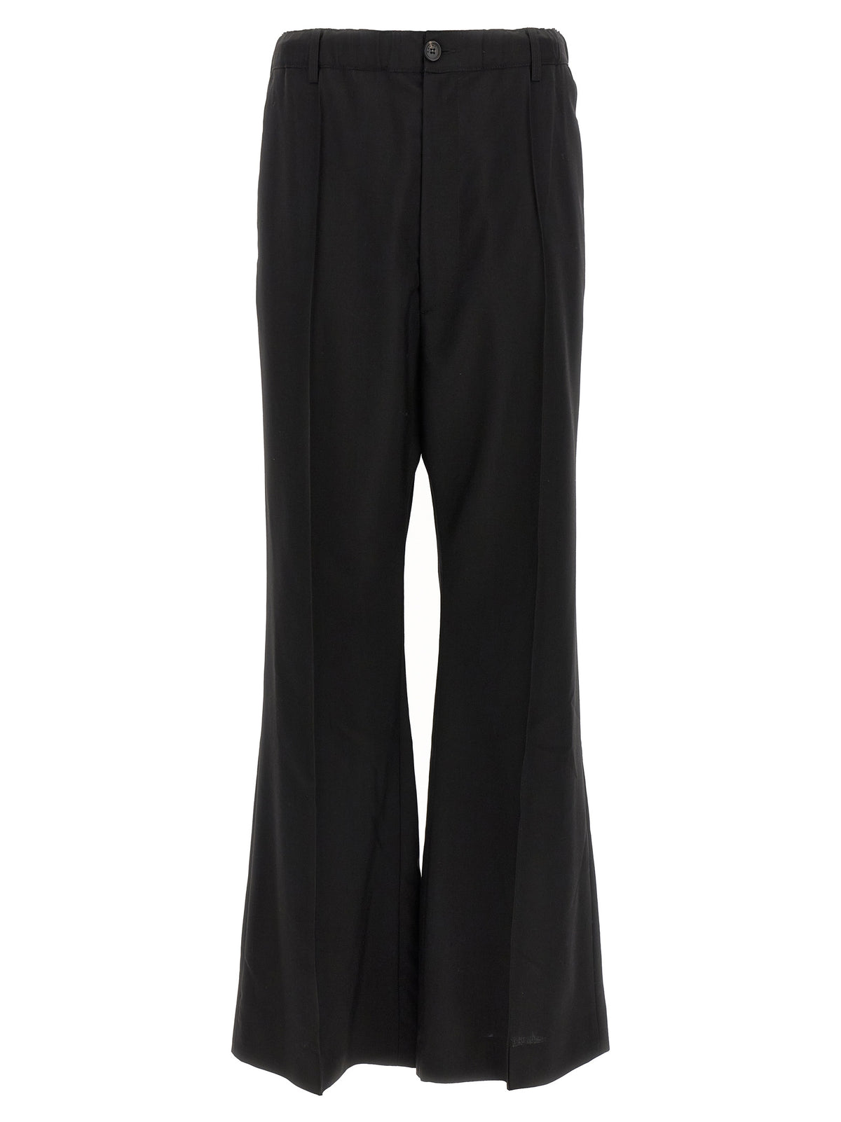 Marni Marni Men's Wide High Rise Virgin Wool Trousers - Black