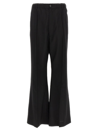 Marni Marni Men's Wide High Rise Virgin Wool Trousers - Black
