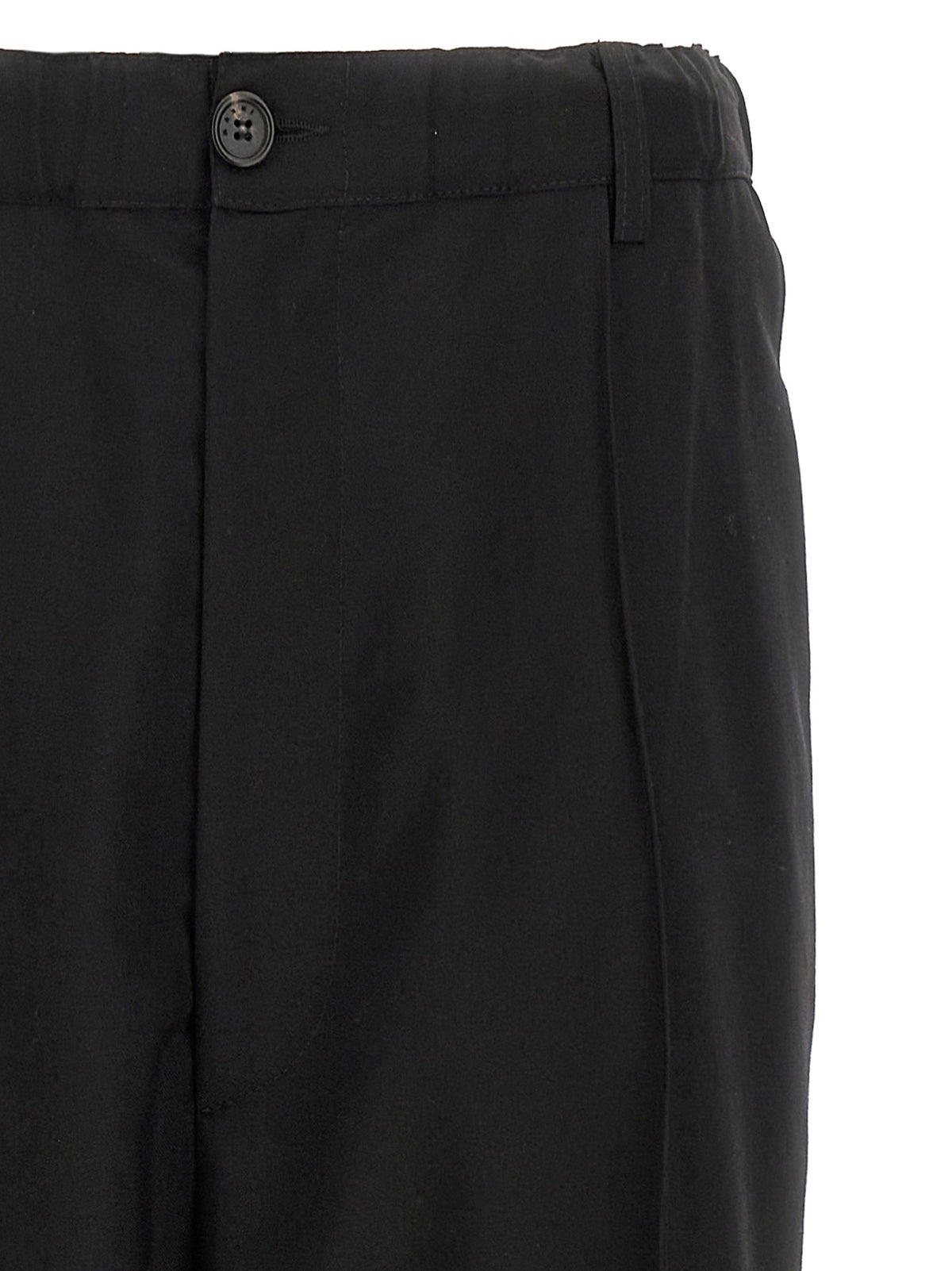 Marni Marni Men's Wide High Rise Virgin Wool Trousers - Black
