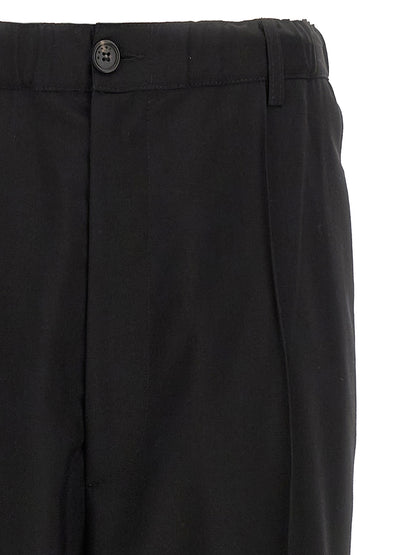 Marni Marni Men's Wide High Rise Virgin Wool Trousers - Black