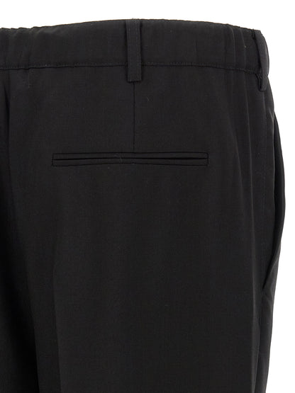 Marni Marni Men's Wide High Rise Virgin Wool Trousers - Black