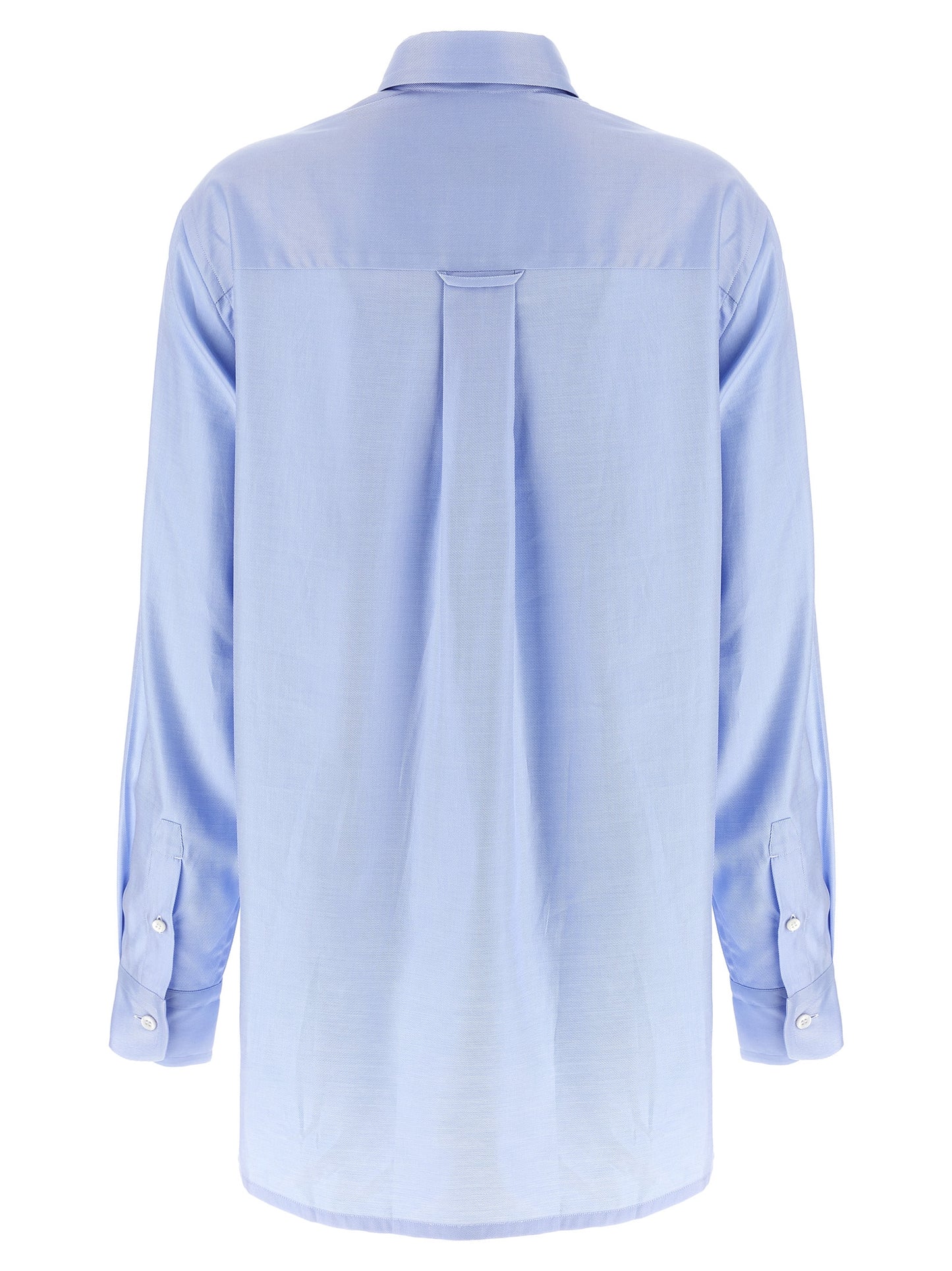 Blouse by Brioni for women in cotton twill light-blue presents a discerning silhouette, showcasing a sophisticated and for a truly discerning finish.
