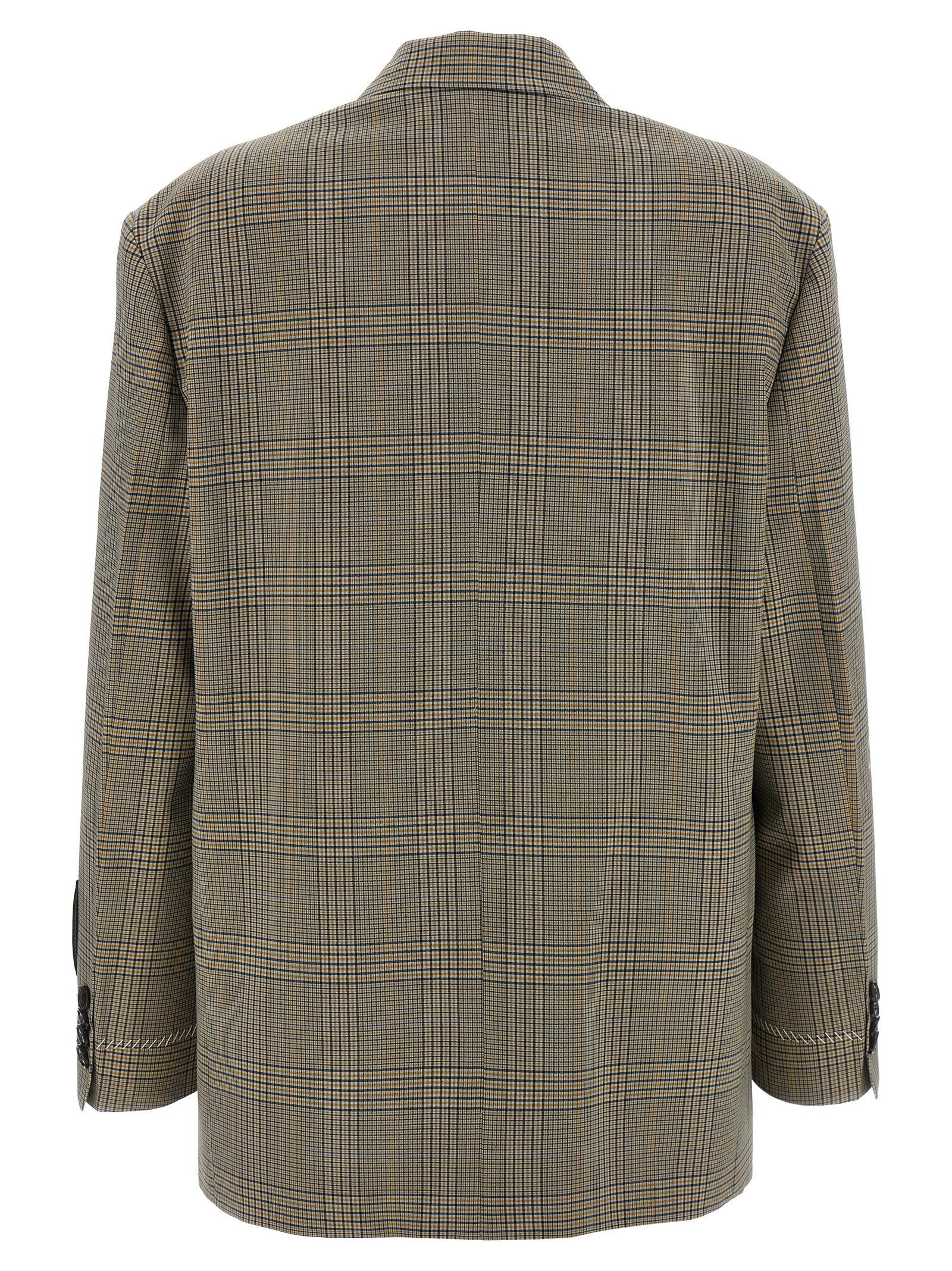 Blazer by Marni for women in virgin wool polyester & viscose multicolor showcases a discerning silhouette, elegantly detailed with a sophisticated and premium for a truly discerning finish.