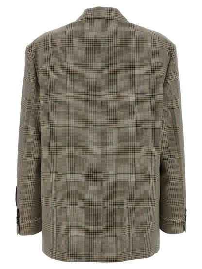 Blazer by Marni for women in virgin wool polyester & viscose multicolor showcases a discerning silhouette, elegantly detailed with a sophisticated and premium for a truly discerning finish.
