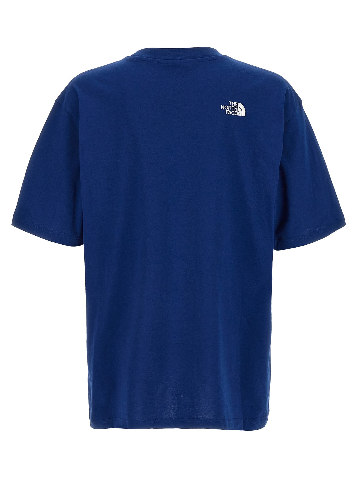 T-Shirt by The North Face for men in cotton blue features an edgy silhouette, meticulously detailed with a sophisticated and crew neckline for a truly edgy finish.