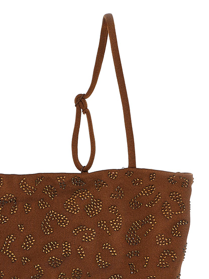 Swimwear Top by MC2 Saint Barth for women in polyester & rhinestones animal, brown & print features a refined silhouette, beautifully highlighting the premium cut and style of this Athena Waves Women's Polyester & Rhinestones Swimwear Top.