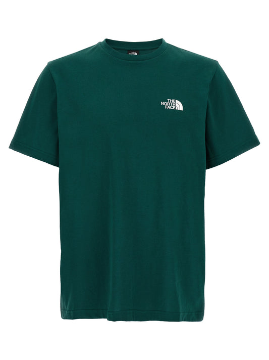 T-Shirt by The North Face for men in cotton polyester bicolour, green & print showcases a unassuming silhouette, artfully detailed with a refined crew neckline and unassuming short-sleeve for a sophisticated, contemporary look.