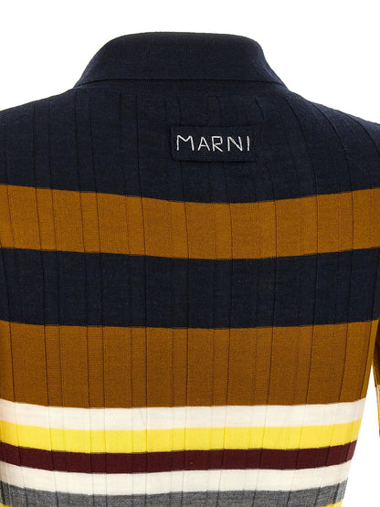 Polo Shirt by Marni for women in virgin wool multicolor, print & striped showcases a enviable silhouette, featuring a refined and for a enviable finish.
