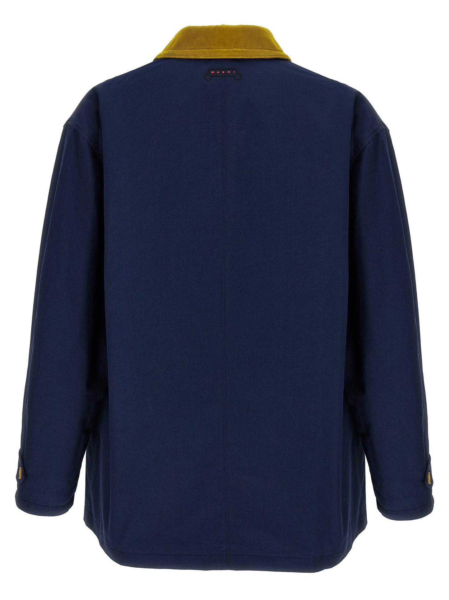 Parka by Marni for men in cotton corduroy blue features a modern silhouette, showcasing a sophisticated and premium pockets & insulated for a truly modern finish.