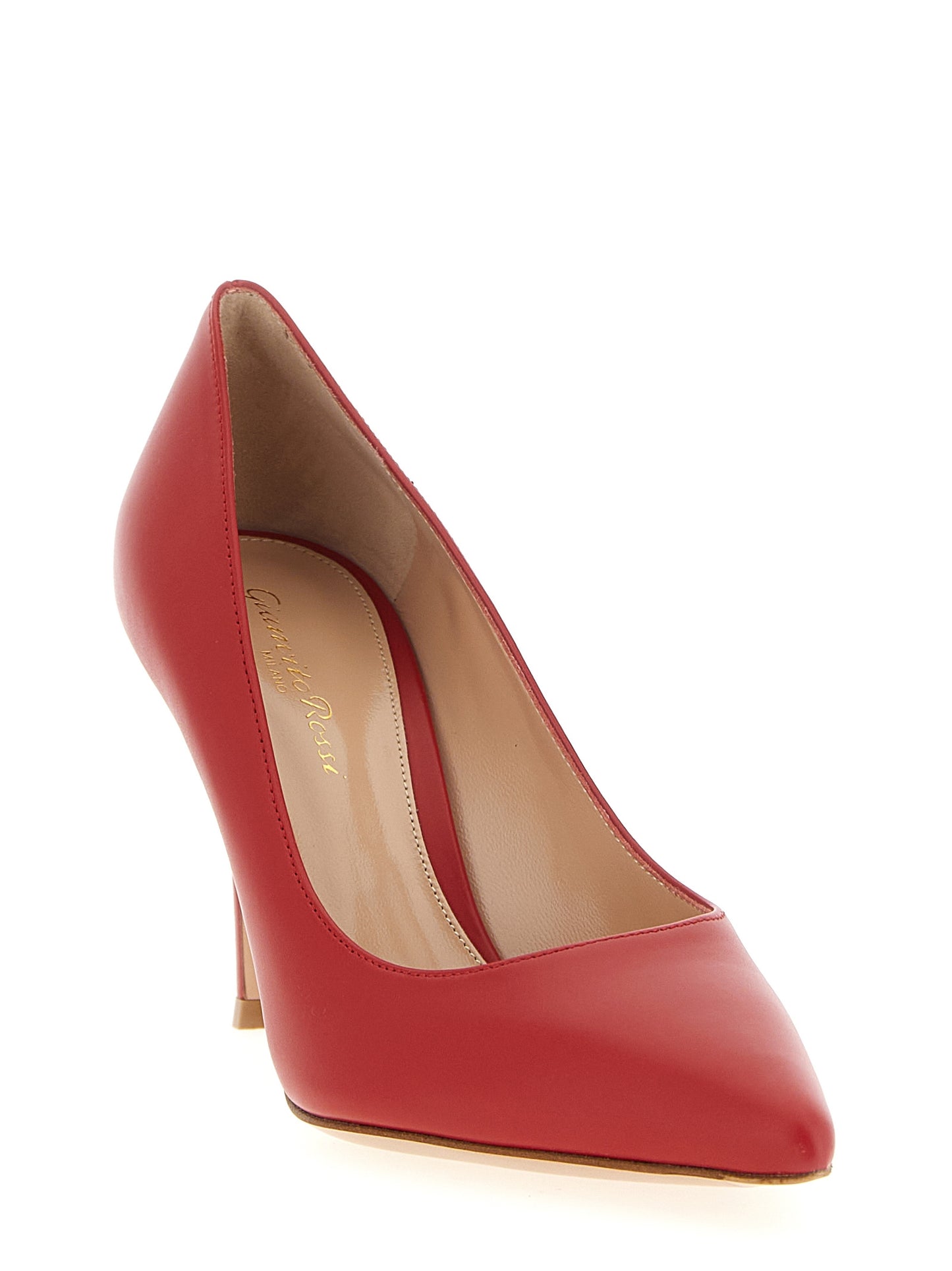 High-Heel Stiletto Pumps Heels by Gianvito Rossi for women in calfskin leather multicolor & red showcases a exquisite silhouette, perfectly accentuating Women's Calfskin Leather High-Heel Stiletto Pumps Heels with a exquisite stiletto high-heel and exquisite pointed toe style.