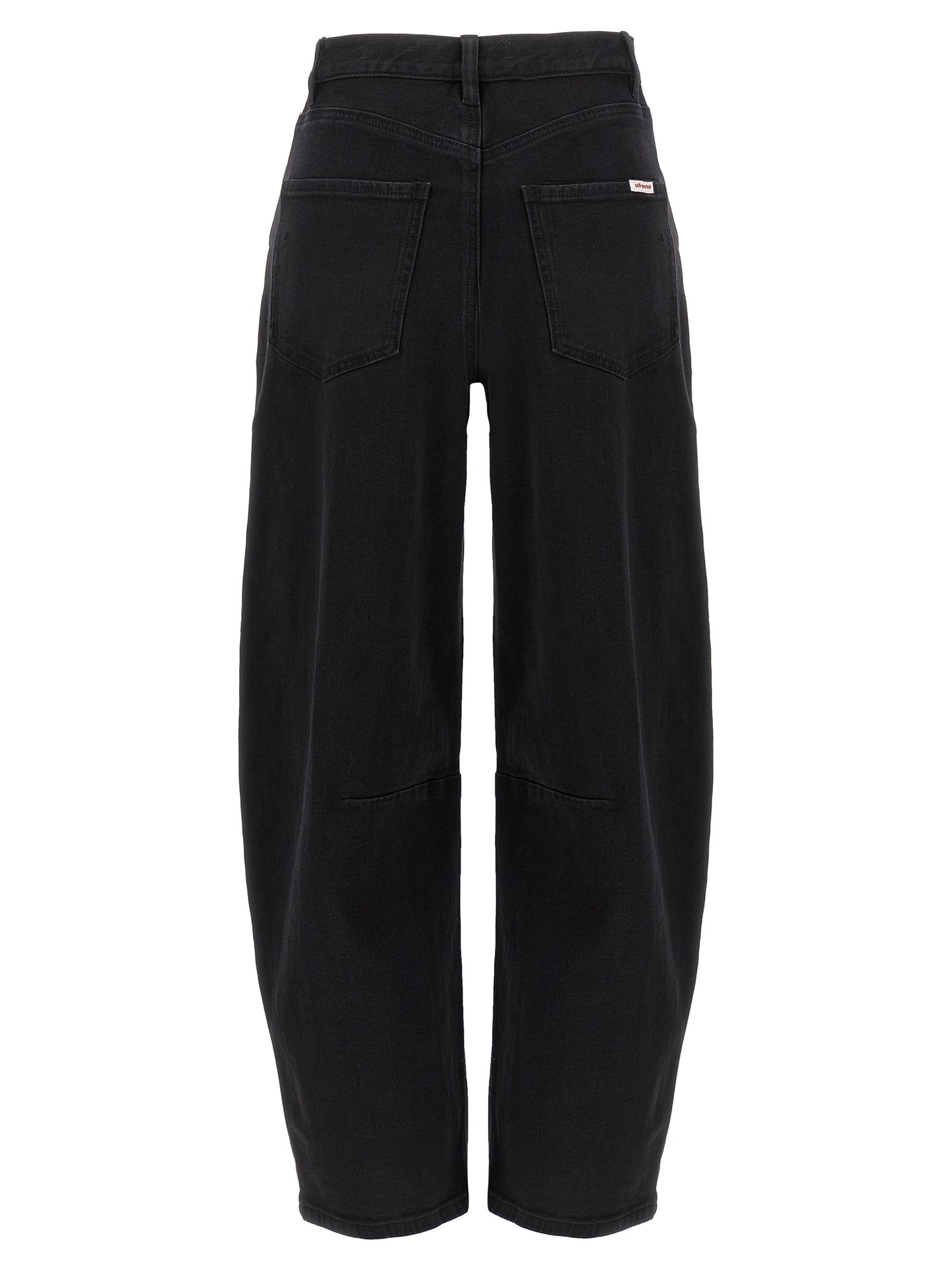Jeans by Self-Portrait for women in stretch denim cotton black features a refined silhouette with a refined , defined by a high rise and a refined long for a refined finish.