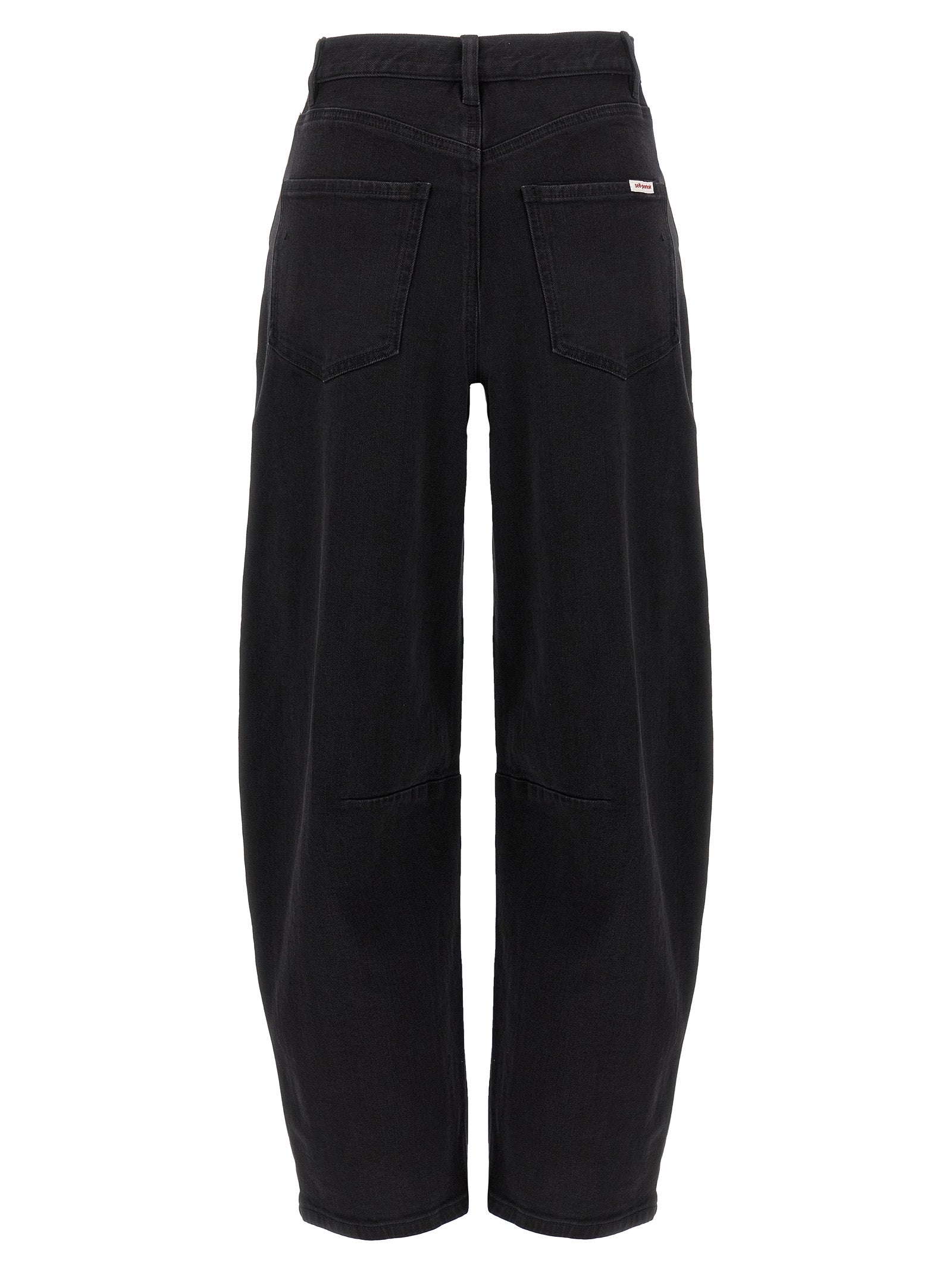 Jeans by Self-Portrait for women in stretch denim cotton black features a refined silhouette with a refined , defined by a high rise and a refined long for a refined finish.