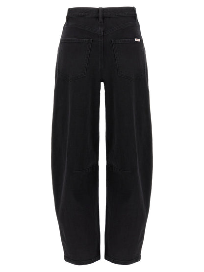 Jeans by Self-Portrait for women in stretch denim cotton black features a refined silhouette with a refined , defined by a high rise and a refined long for a refined finish.