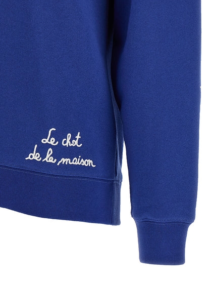 Activewear Sweatshirt by Valentino Garavani for women in cotton blue & patterned presents a sporty silhouette, showcasing a sophisticated and detailed with premium for a sporty finish.