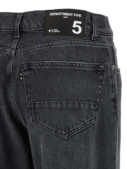 Department 5 Men's Straight Leg Denim Cotton Jeans - Gray Signature