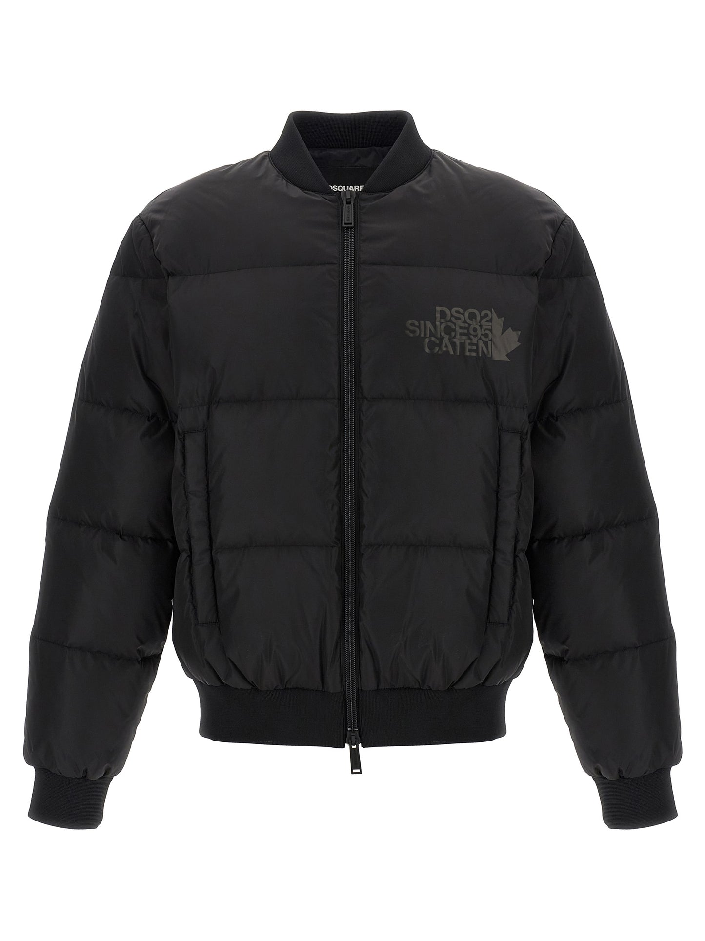Bomber Jacket by Dsquared² for men in polyamide black & print features an on trend silhouette, showcasing refined insulated and a sophisticated for a truly on trend finish.