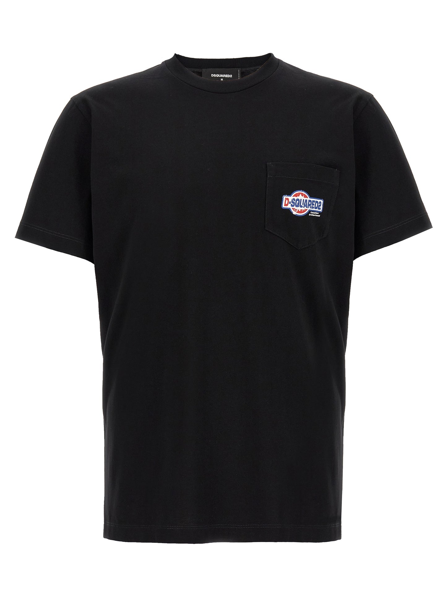 T-Shirt by Dsquared² for men in cotton black & print features an edgy silhouette, meticulously detailed with a sophisticated and for a truly edgy finish.