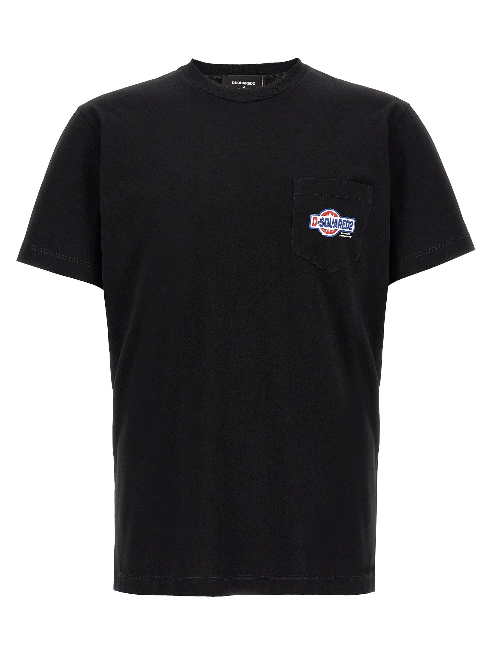 T-Shirt by Dsquared² for men in cotton black & print features an edgy silhouette, meticulously detailed with a sophisticated and for a truly edgy finish.
