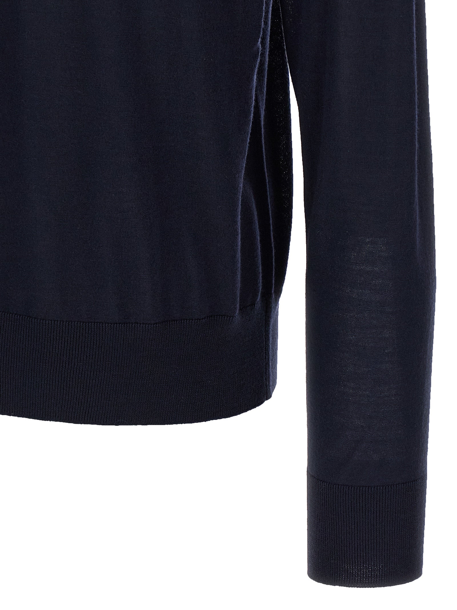 Cardigan by Dsquared² for men in virgin wool blue features an impeccable silhouette, showcasing a sophisticated and detail for a truly impeccable finish.