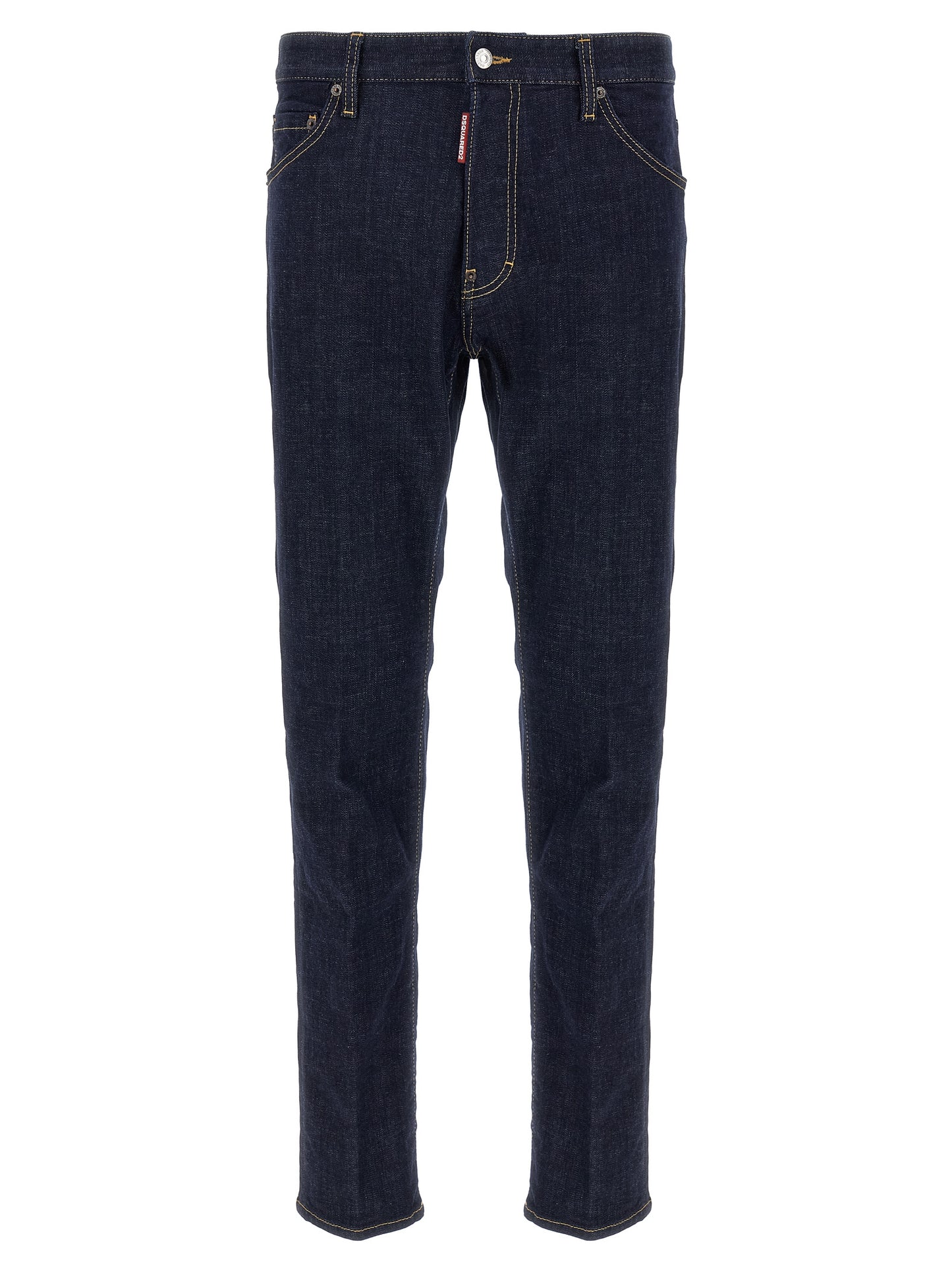 Jeans by Dsquared² for men in stretch denim cotton blue features an sophisticated and slim with a precise long, creating a sophisticated and sophisticated silhouette.