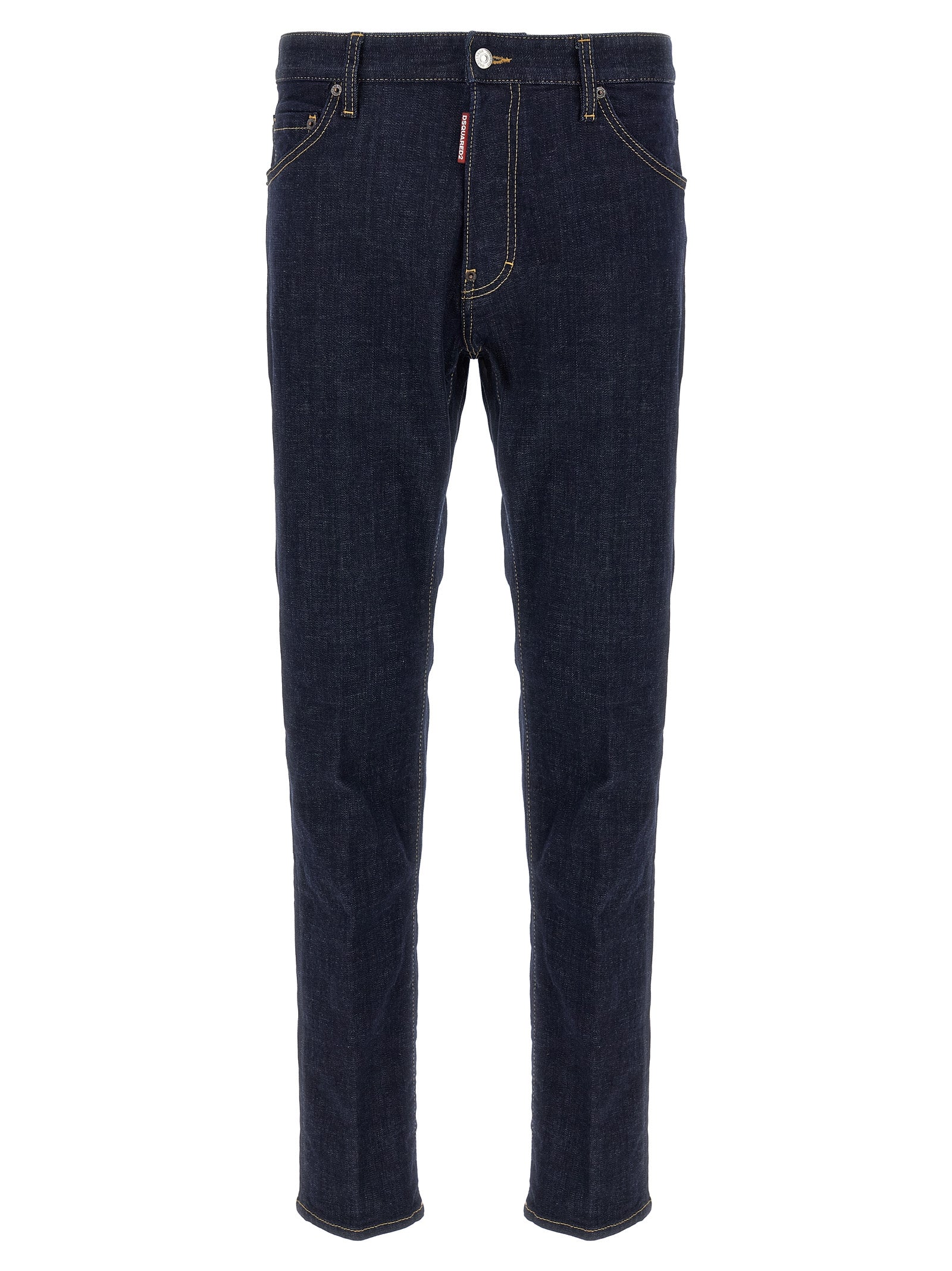 Jeans by Dsquared² for men in stretch denim cotton blue features an sophisticated and slim with a precise long, creating a sophisticated and sophisticated silhouette.