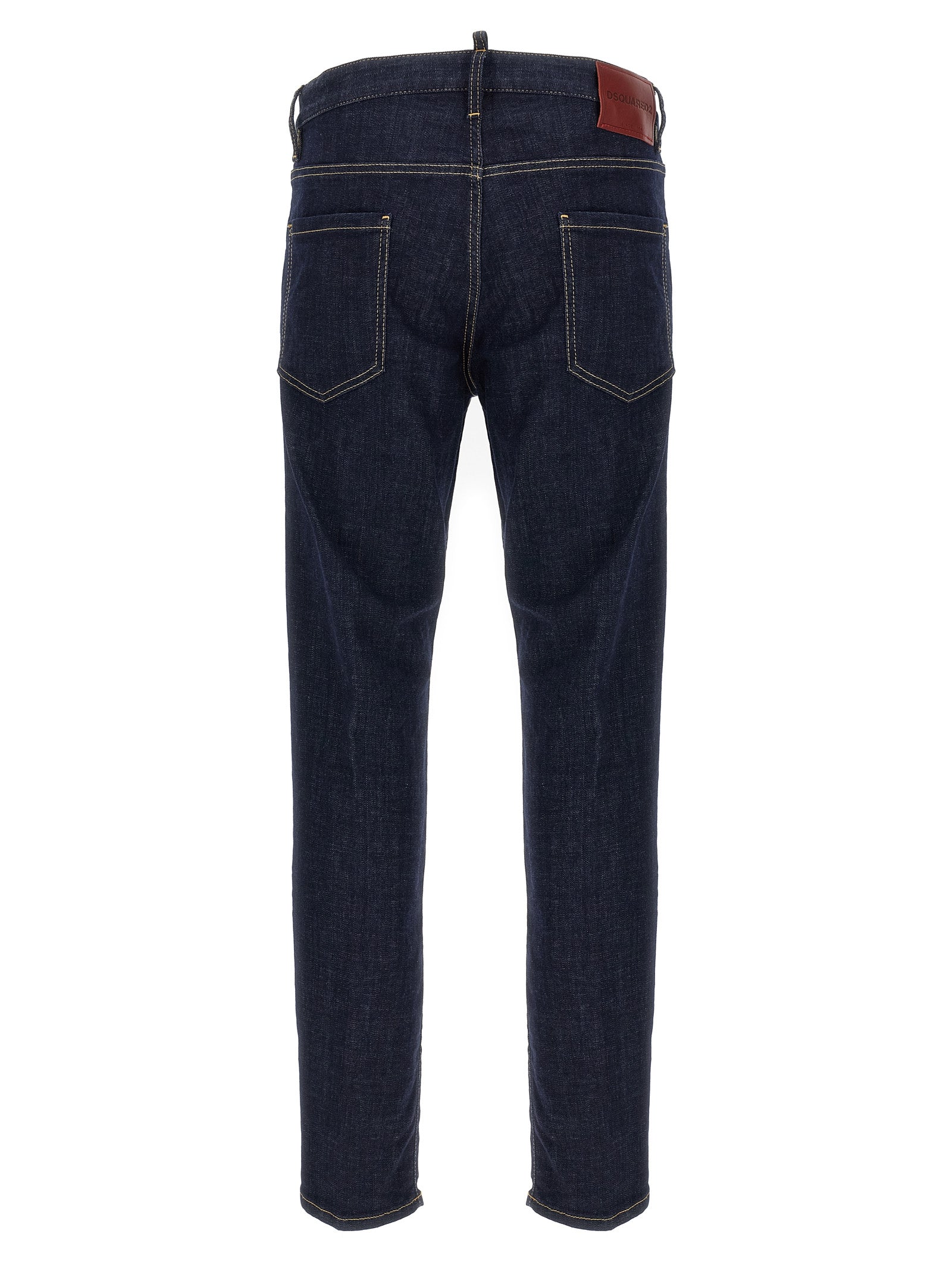 Jeans by Dsquared² for men in stretch denim cotton blue features an refined tailoring silhouette, showcasing a premium slim with a and long cut for a refined tailoring look.