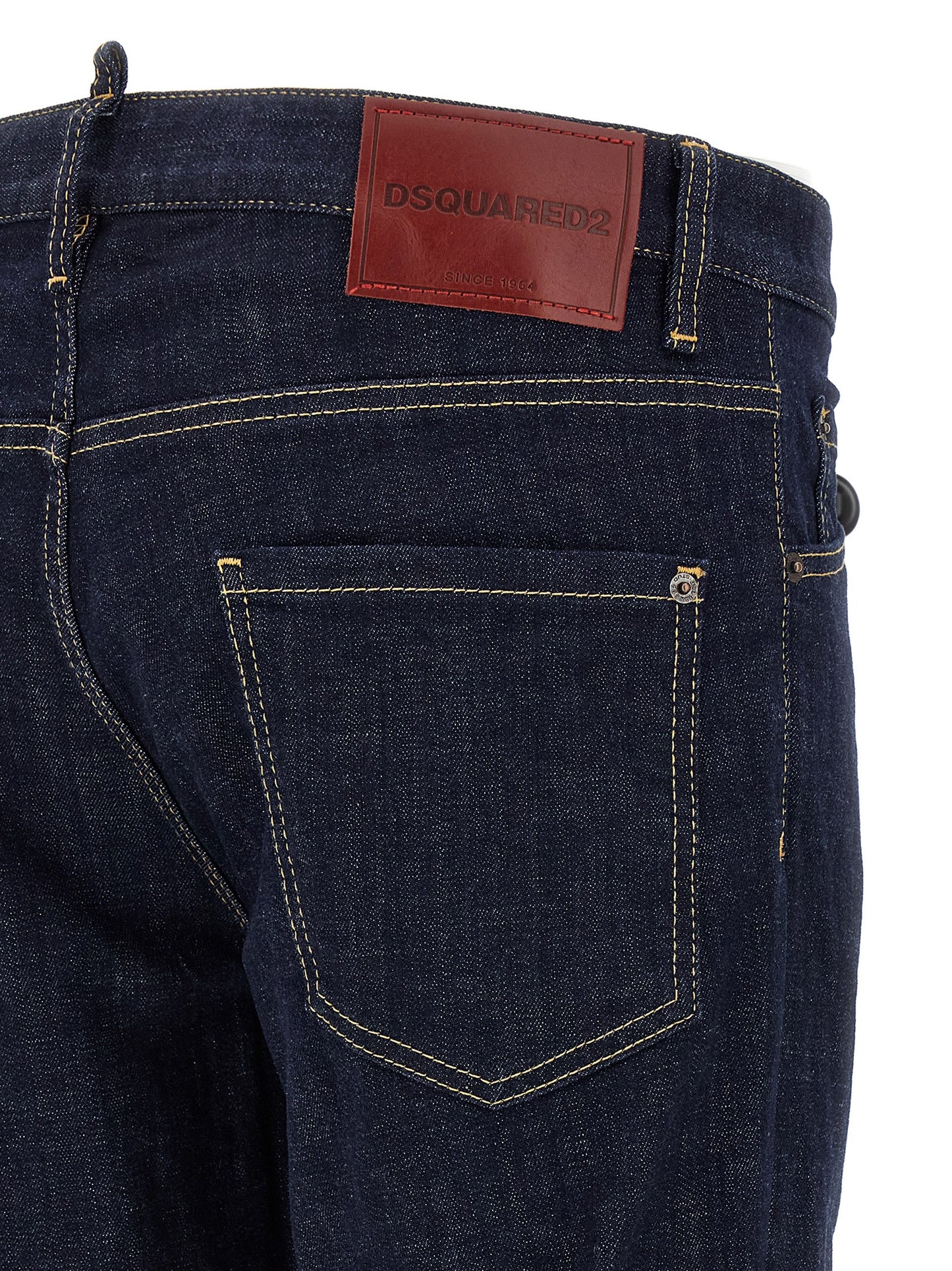 Jeans by Dsquared² for men in stretch denim cotton blue features an refined tailoring silhouette, showcasing a premium slim with a and long cut for a refined tailoring look.