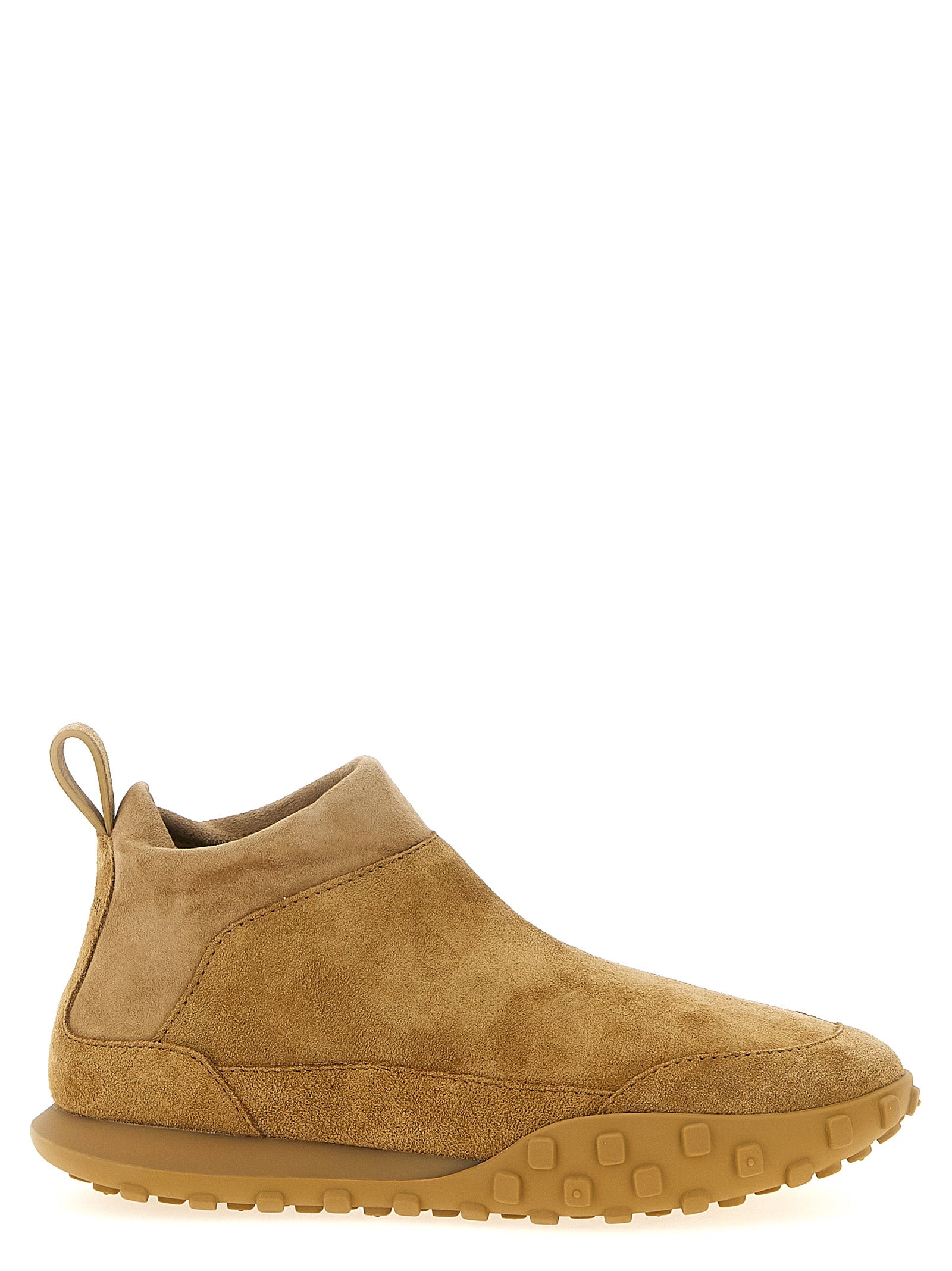 Sneakers by Jil Sander for women in suede calfskin leather beige features an versatile design from the Women's Fashion Suede Calfskin Leather Sneakers collection, highlighting a versatile fashion style for a premium, high-fashion look.