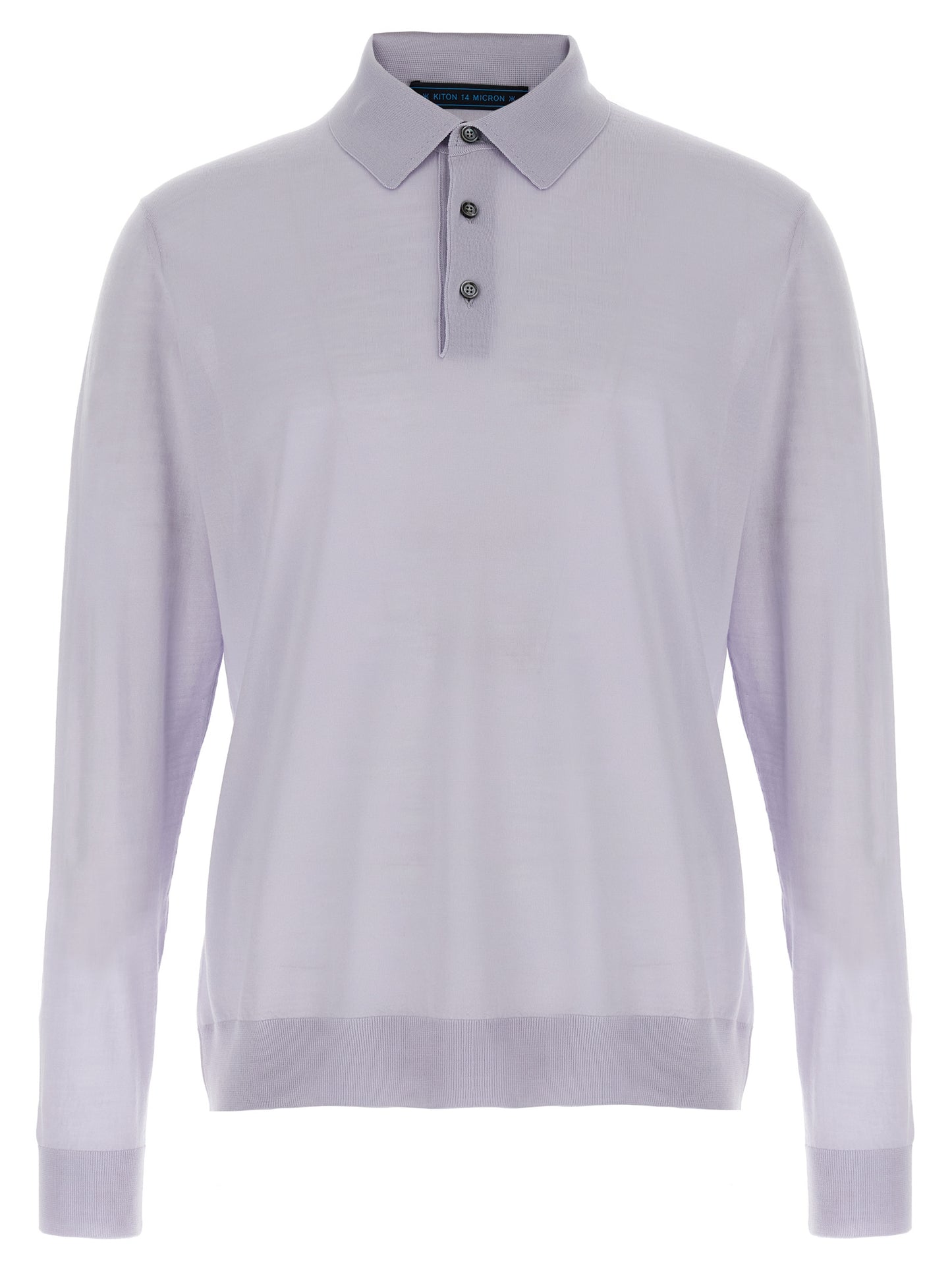Polo Shirt by Kiton for men in wool light-blue presents a crisp silhouette, artfully detailed with a crisp and crisp .
