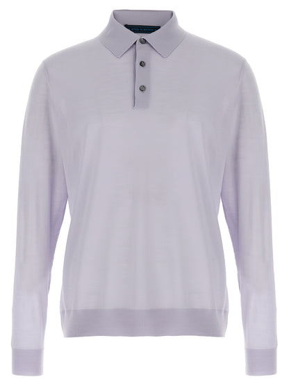 Polo Shirt by Kiton for men in wool light-blue presents a crisp silhouette, artfully detailed with a crisp and crisp .