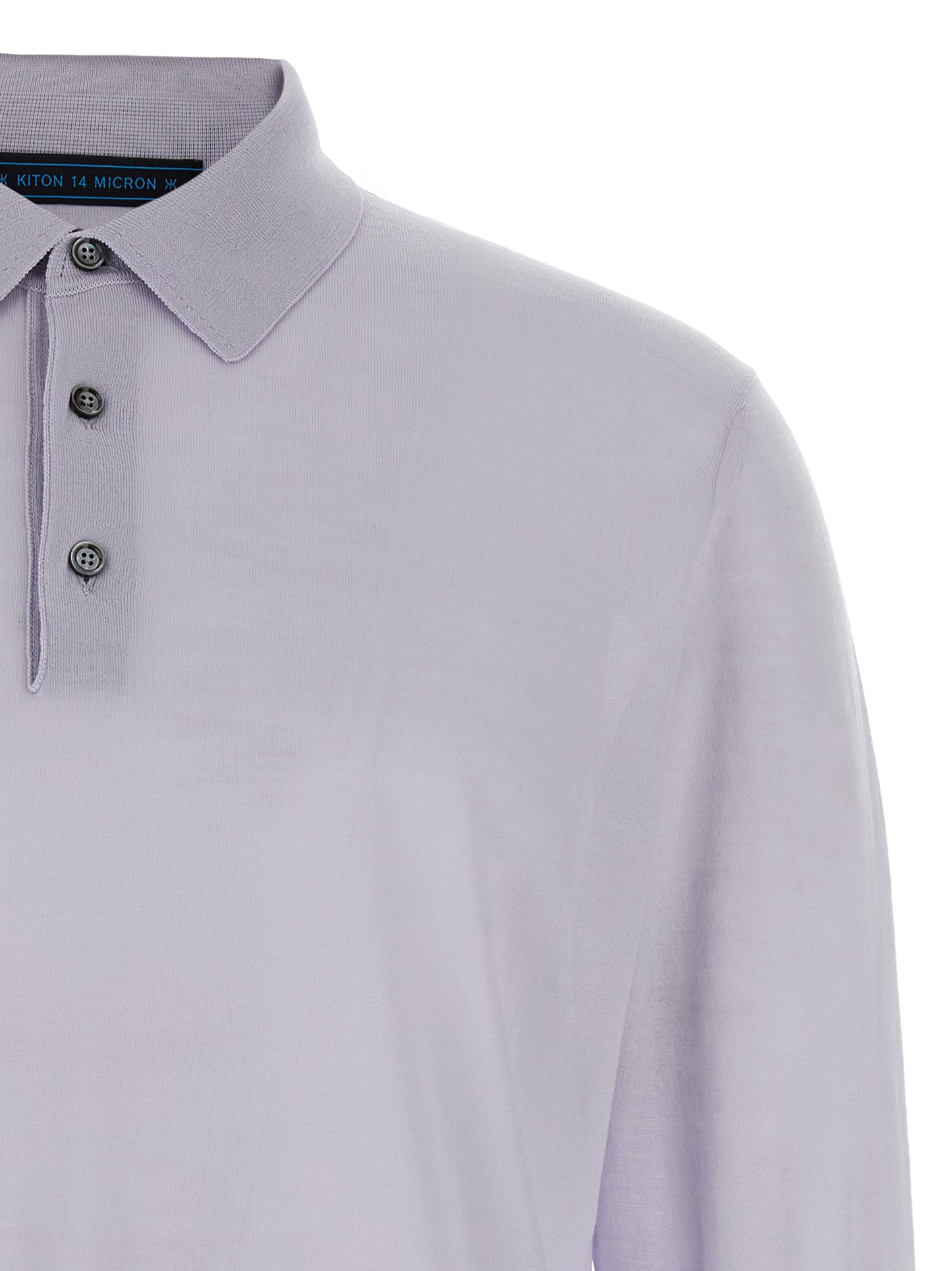 Polo Shirt by Kiton for men in wool light-blue presents a distinguished silhouette, showcasing a sophisticated and distinguished for a truly distinguished finish.