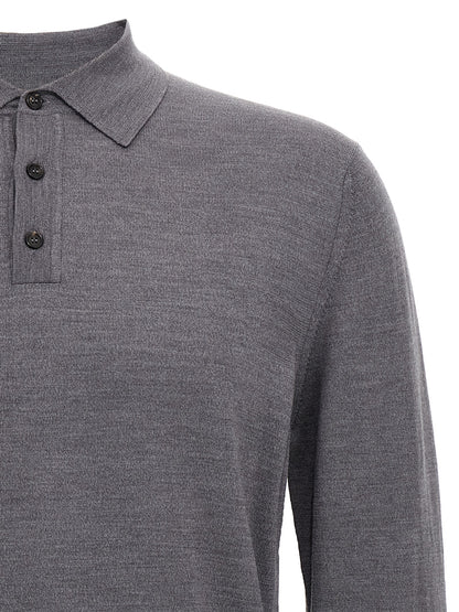 This Polo Shirt by ZANONE for men in polyamide & virgin wool gray presents a flawless silhouette, showcasing flawless detailing and a refined for a truly flawless aesthetic.