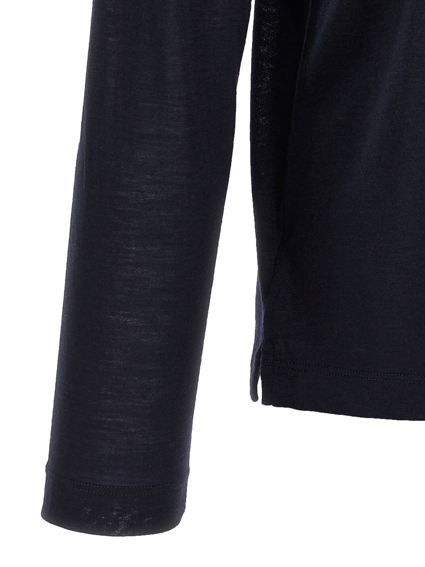Activewear T-Shirt by ZANONE for men in virgin wool blue features a versatile silhouette, showcasing a versatile and detailed with high-performance for a premium look.