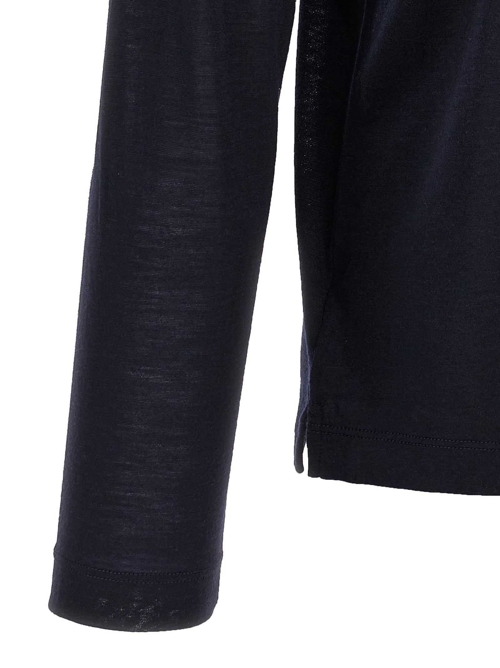Activewear T-Shirt by ZANONE for men in virgin wool blue features a versatile silhouette, showcasing a versatile and detailed with high-performance for a premium look.