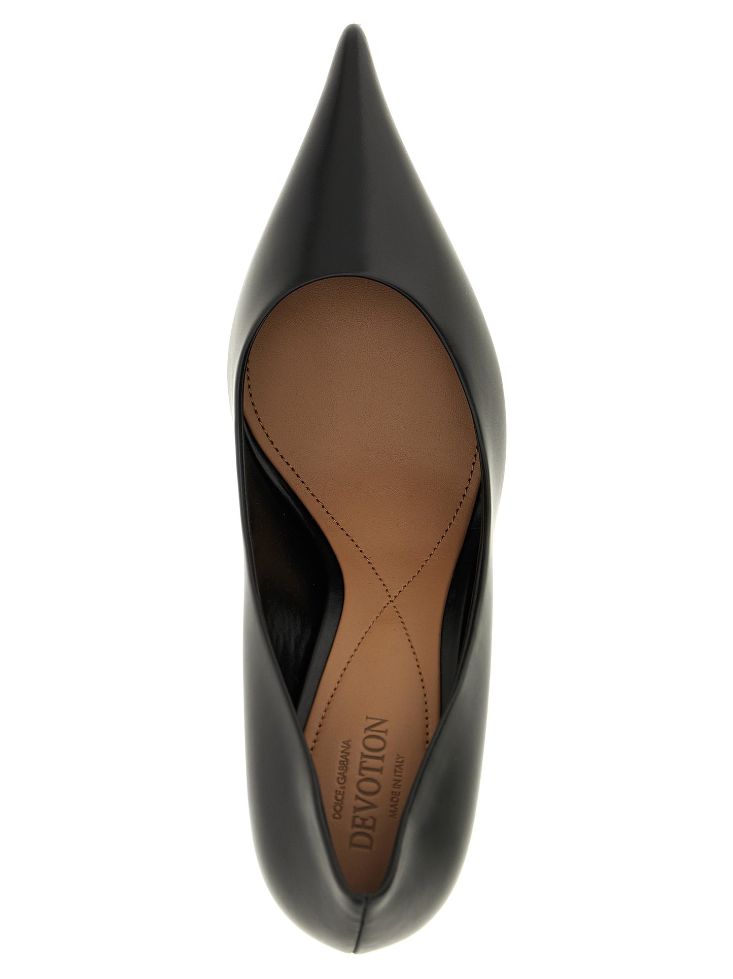 High-Heel Pumps Heels by Dolce & Gabbana for women in calfskin leather black features a effortlessly chic Devotion Heart Women's Calfskin Leather High-Heel Pumps Heels design with a sophisticated high-heel and elegant pointed toe style.
