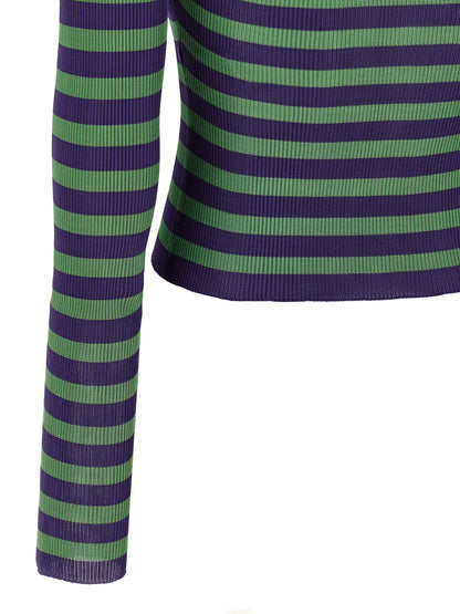 Cardigan by Dolce & Gabbana for women in viscose multicolor & striped features an crisp silhouette, showcasing a sophisticated and detail for a truly crisp finish.