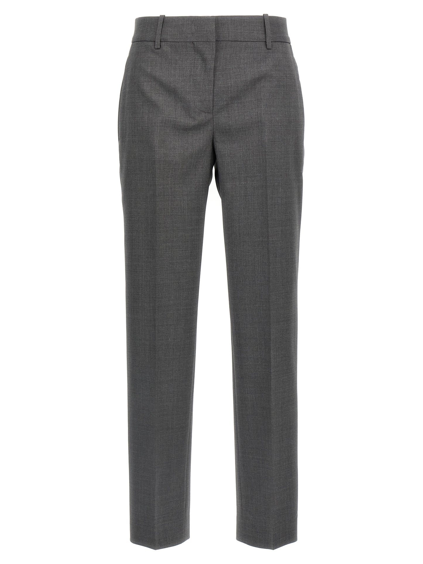 Trousers by Ermanno Scervino for women in virgin wool gray presents a smart silhouette, meticulously detailed with a smart straight-leg, a smart long, and a smart .