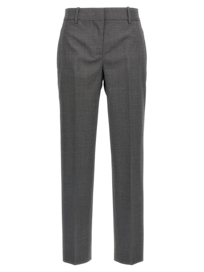 Trousers by Ermanno Scervino for women in virgin wool gray presents a smart silhouette, meticulously detailed with a smart straight-leg, a smart long, and a smart .
