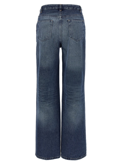 Jeans by A.P.C. for women in denim cotton blue features an sophisticated and straight-leg & wide with a precise long, creating a sophisticated and sophisticated silhouette.