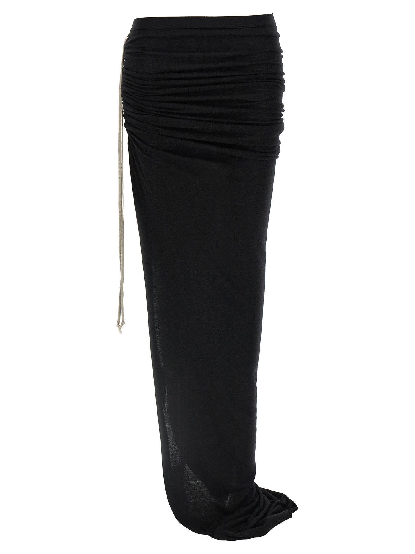 Skirt by Rick Owens for women in nylon & wool black features an tailored silhouette, artfully capturing the essence of Icon Women's Nylon & Wool Mini Skirt in a sophisticated mini.