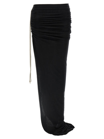 Skirt by Rick Owens for women in nylon & wool black features an tailored silhouette, artfully capturing the essence of Icon Women's Nylon & Wool Mini Skirt in a sophisticated mini.