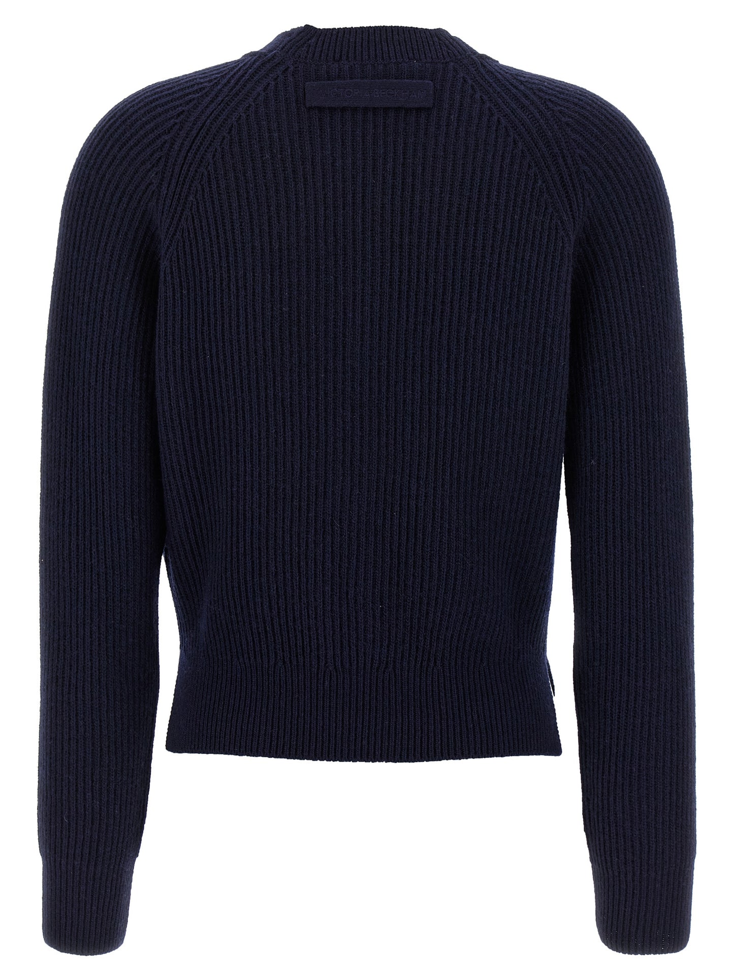 Cardigan by Victoria Beckham for women in cashmere blue features an impeccable silhouette, showcasing a sophisticated v-neck neckline and detail for a truly impeccable finish.