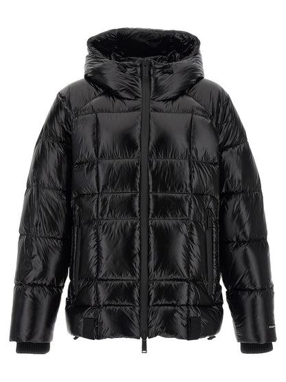 Dsquared² Black Polyamide Full-Length Jacket