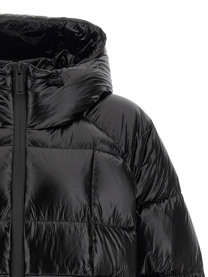 Dsquared² Black Polyamide Full-Length Jacket
